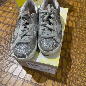Golden Goose Kid SuperStar Glitter Suede Star Heel
